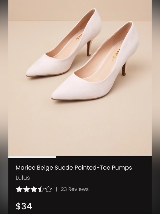 Lulus Shoes - Lulu's Light Beige Suede Pointed-Toe Heels